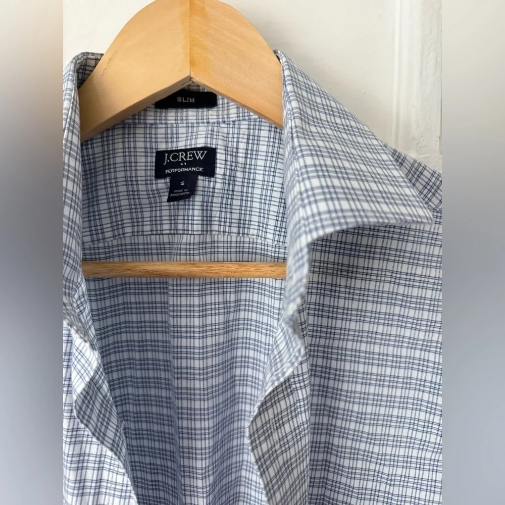 J. Crew Light Blue Plaid Casual Shirt